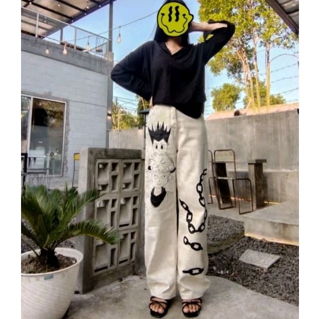 FAITMAIN JEANS KILLUA CHAIN JEANS PAINTING