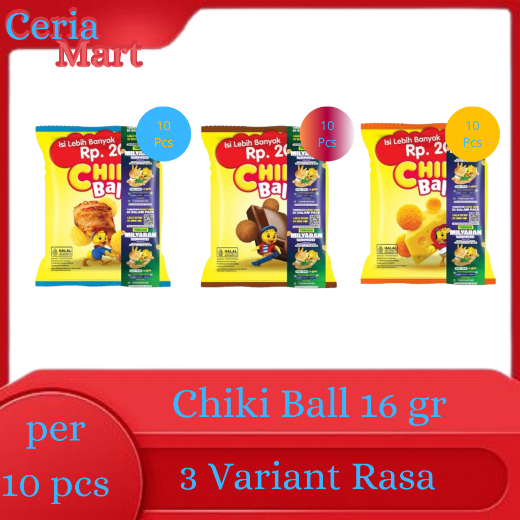 

CHIKI BALLS 16 GR PER RENCENG \ PER 10 PCS SNACK Cemilan