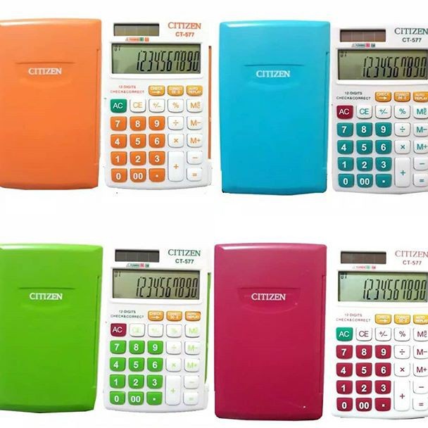 

KODE C89O Kalkulator Citizen CT 577 12Digit warna warni
