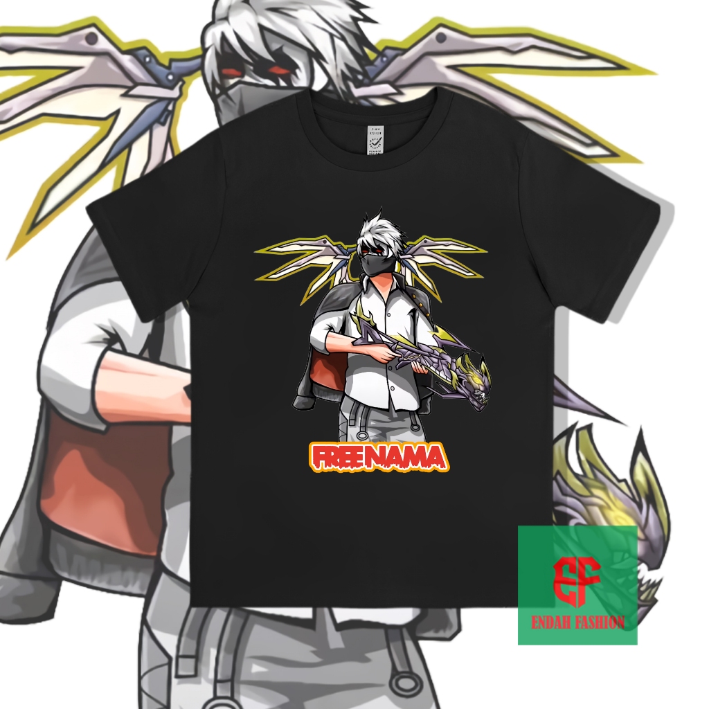 KAOS ANAK KAOS FREE FIRE ELLITE CS / KAOS ANAK FF BUNDLE MIKEY FREE NAMA