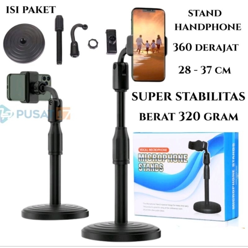 STAND HOLDER HP ADJUSTABLE UNIVERSAL / HOLDER STAND LIVE / STAND HP ROTASI