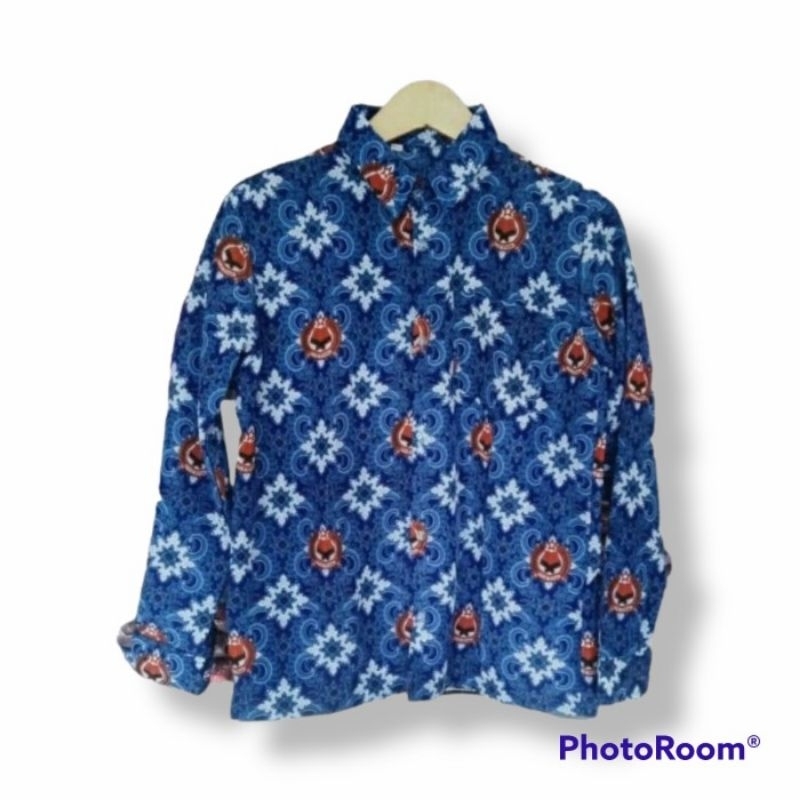 Baju seragam Batik Sekolah SMP/MTs Lugina Biru