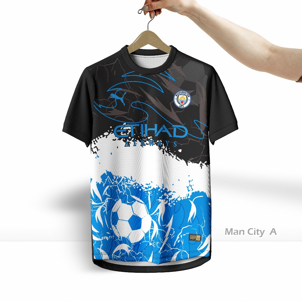 MAN.CITY Kaos Bola Dri-Fit Milano Premium Sport Baju Nyaman Tidak Luntur Desain Limited Accor Live L