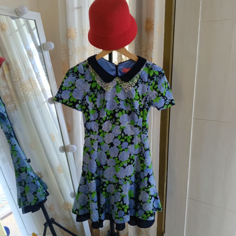 PLASTIC ISLAND Blouse Floral Mini Dress