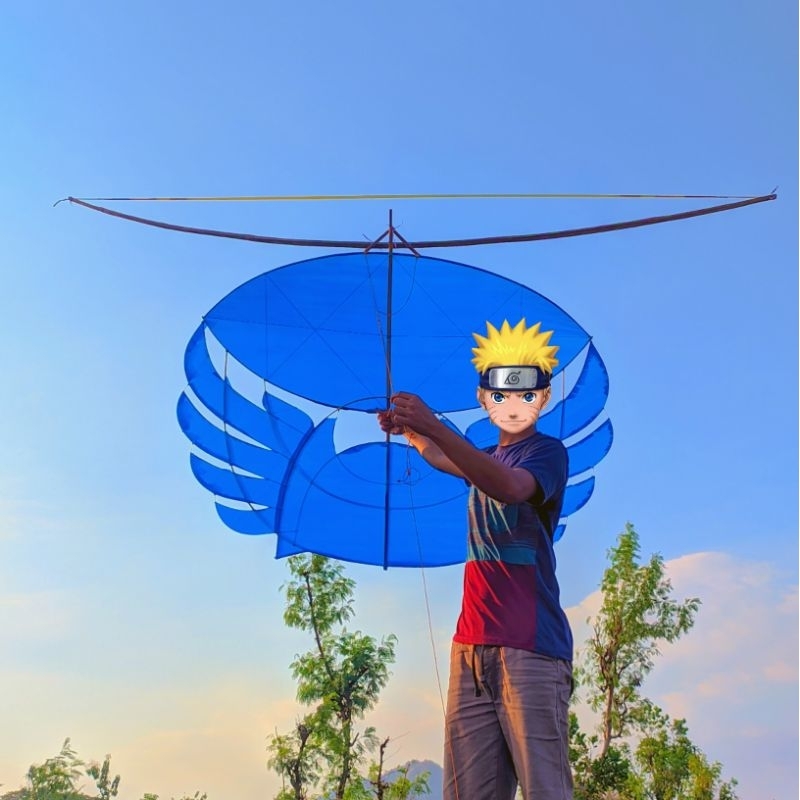 Layangan Ram Raman  1,5 meter + sendaren tinggal terbangkan