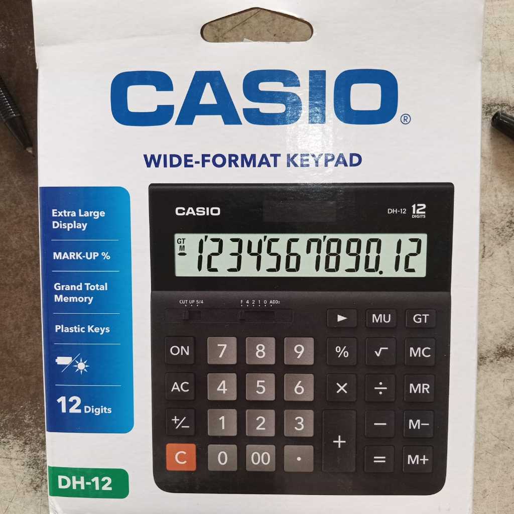 

CASIO 1 buah kalkulator DH-12 wide format keypad 12 digit per pcs - enc.sup