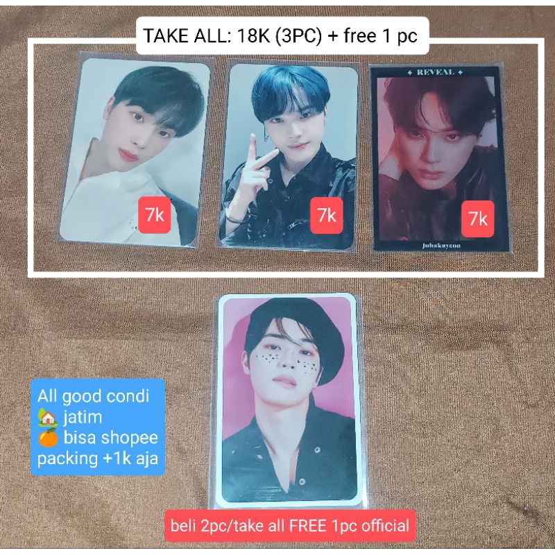 photocard haknyeon theboyz the stealer pf wolf bene joeun music dmc ticket maverick thrill ride reve