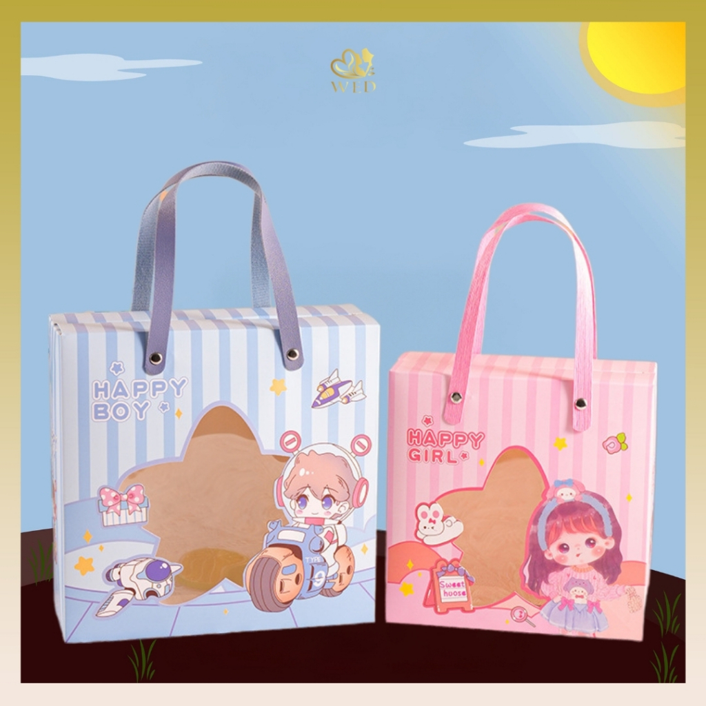 

WED Goodie Bag Ulang Tahun Anak Kotak Kado Ulang Vertikal Tahun Paperbag Ulang Tahun Anak Variasi Anak-anak PP38