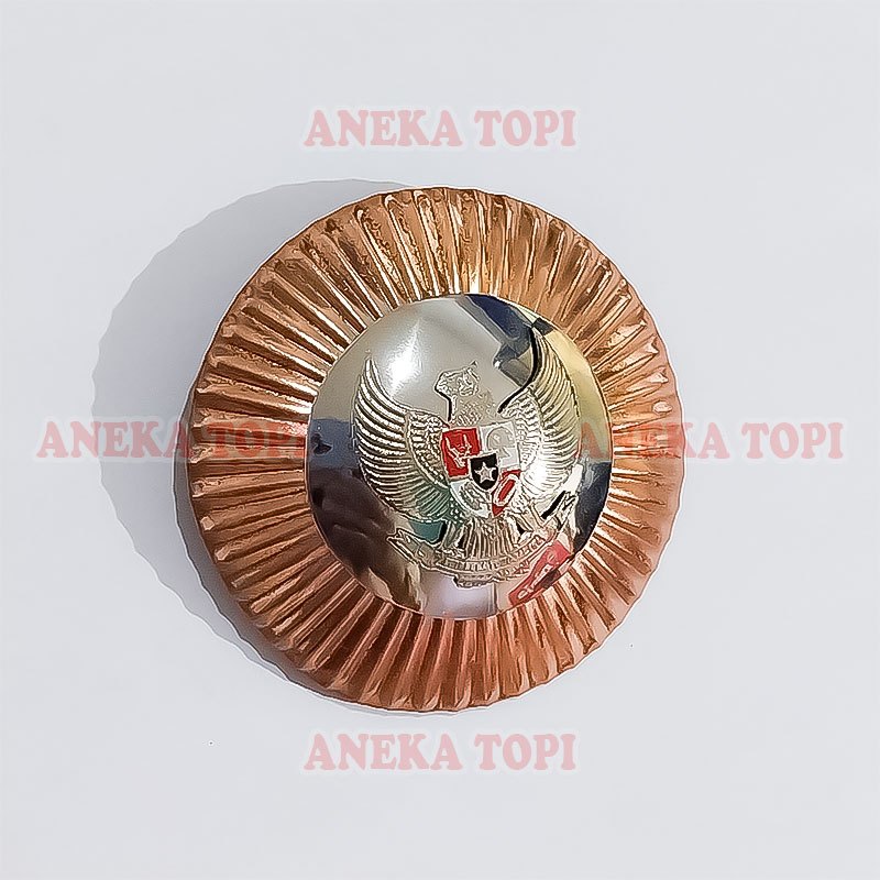 Lencana Pin Tanda Jabatan Lurah Kades Pin Jengkolan Perunggu Garuda Silver Magnet - Aneka Topi