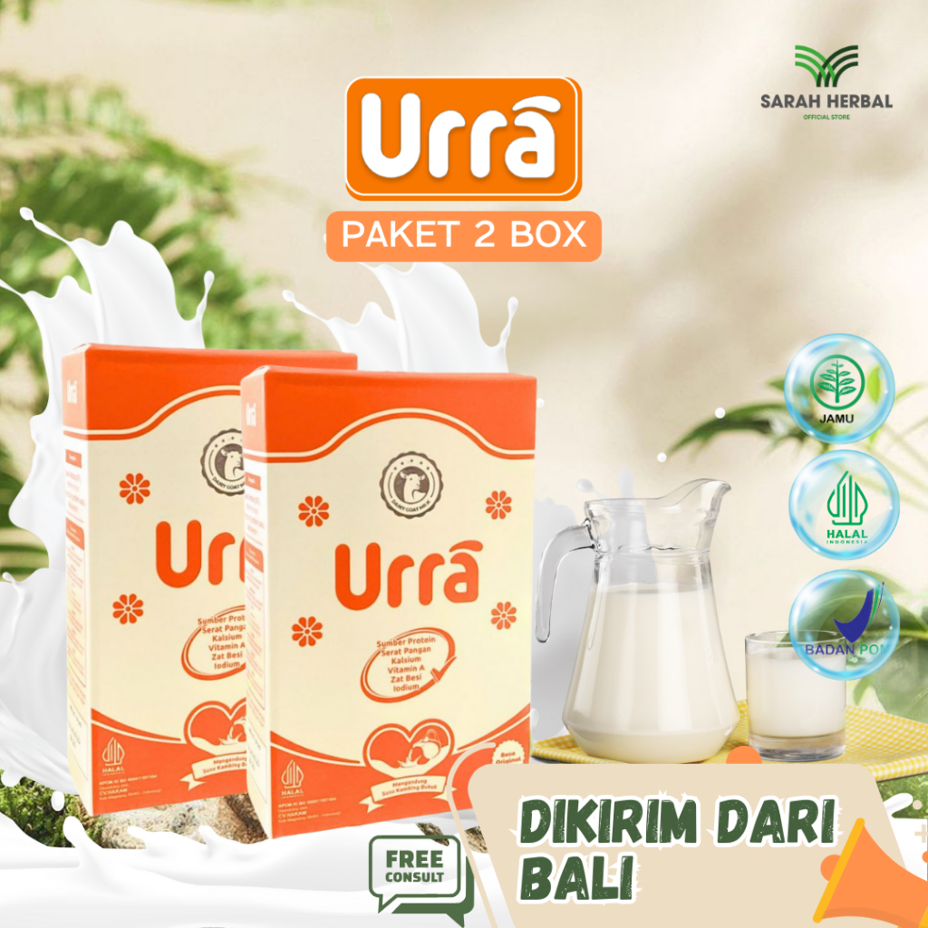 

Paket 2 Box Susu Urra susu kambing Saneen penambah berat badan penggemuk badan dan peninggi badan dikirim dari Bali
