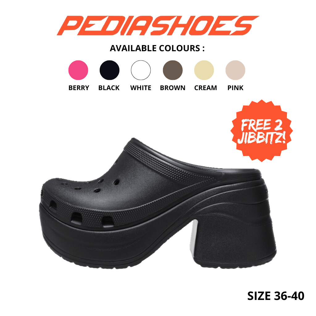 Crocs Siren Clog/Sandal Wedges Wanita/Crocs 10cm/Crocs Siren Clog/Sandal Heels Wanita/
