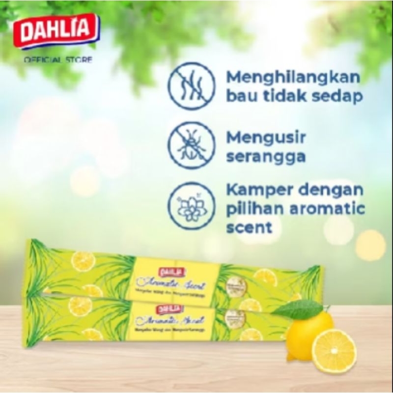 Kamper Dahlia Aromatic Scent  Citronella Sereh Mengusir Nyamuk (6blok)