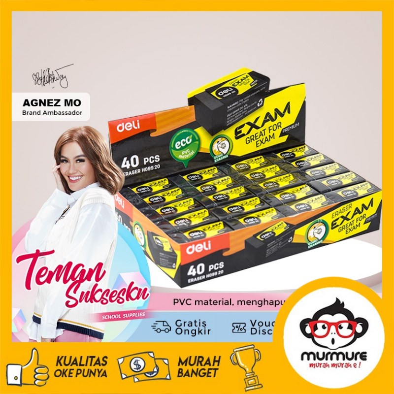 

MURMURE I DELI PENGHAPUS ERASER UJIAN EXAM 2B 33 15 12MM HITAM EH09920