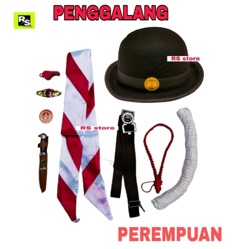 Perlengkapan Aksesoris Pramuka Penggalang Perempuan  Plus Topi Boni