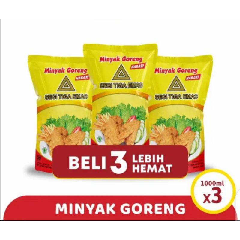 

Minyak Goreng Segitiga Emas 3 x 1 Liter