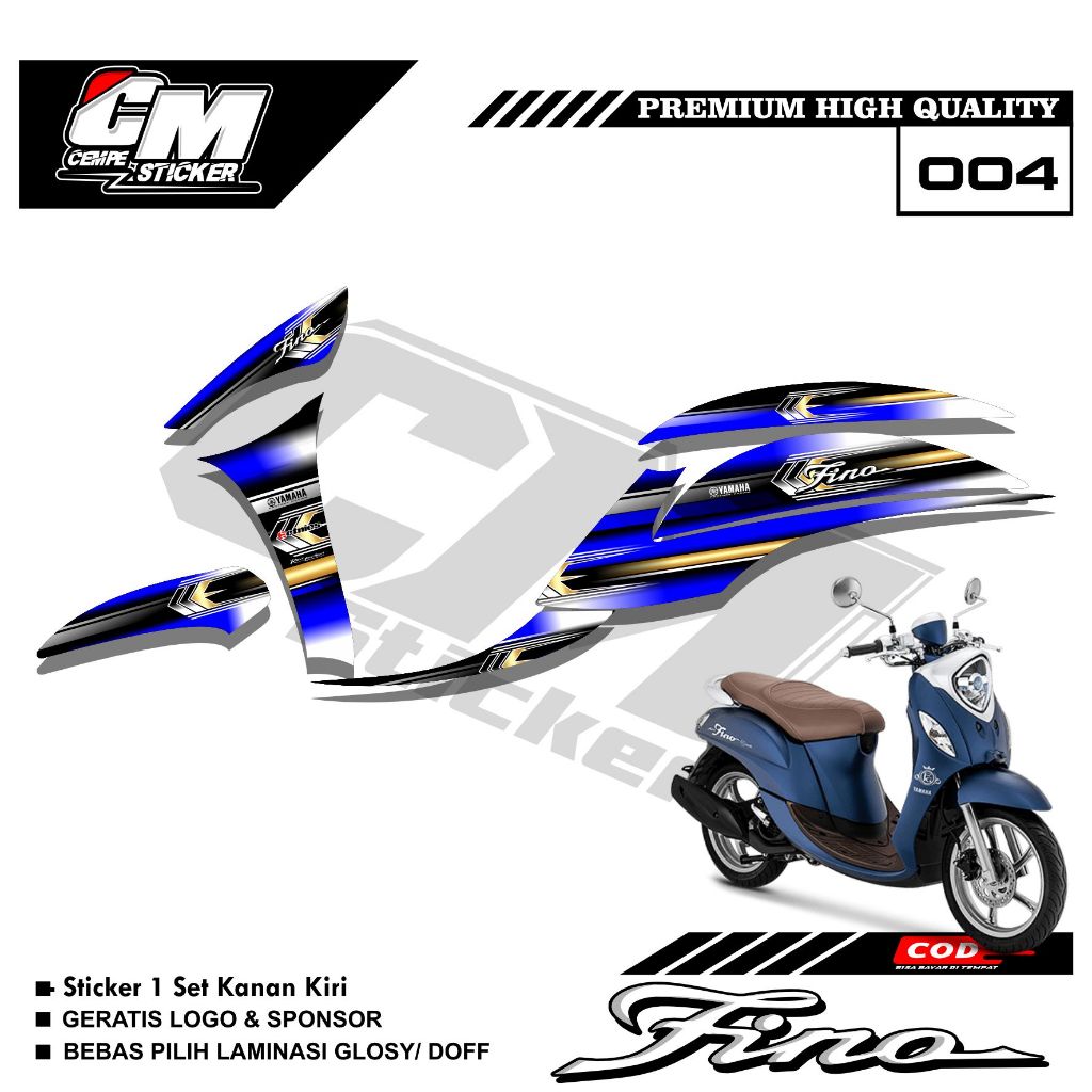 Stiker Lis Variasi FINO GRANDE 125 Decal Striping Standar Fino GRANDE Premium Racing CM04