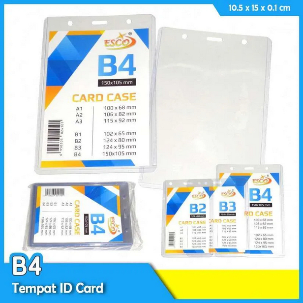 

(20 pcs) Plastik mika Tempat ID Card Name tag Holder B4 / B3