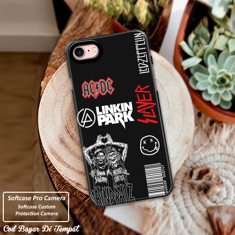 Softcase Pro Camera Case Hp IPHONE 7 - IPHONE 8 Fashion Softcase Case ACDC Terbaru  - Untuk Pria - W