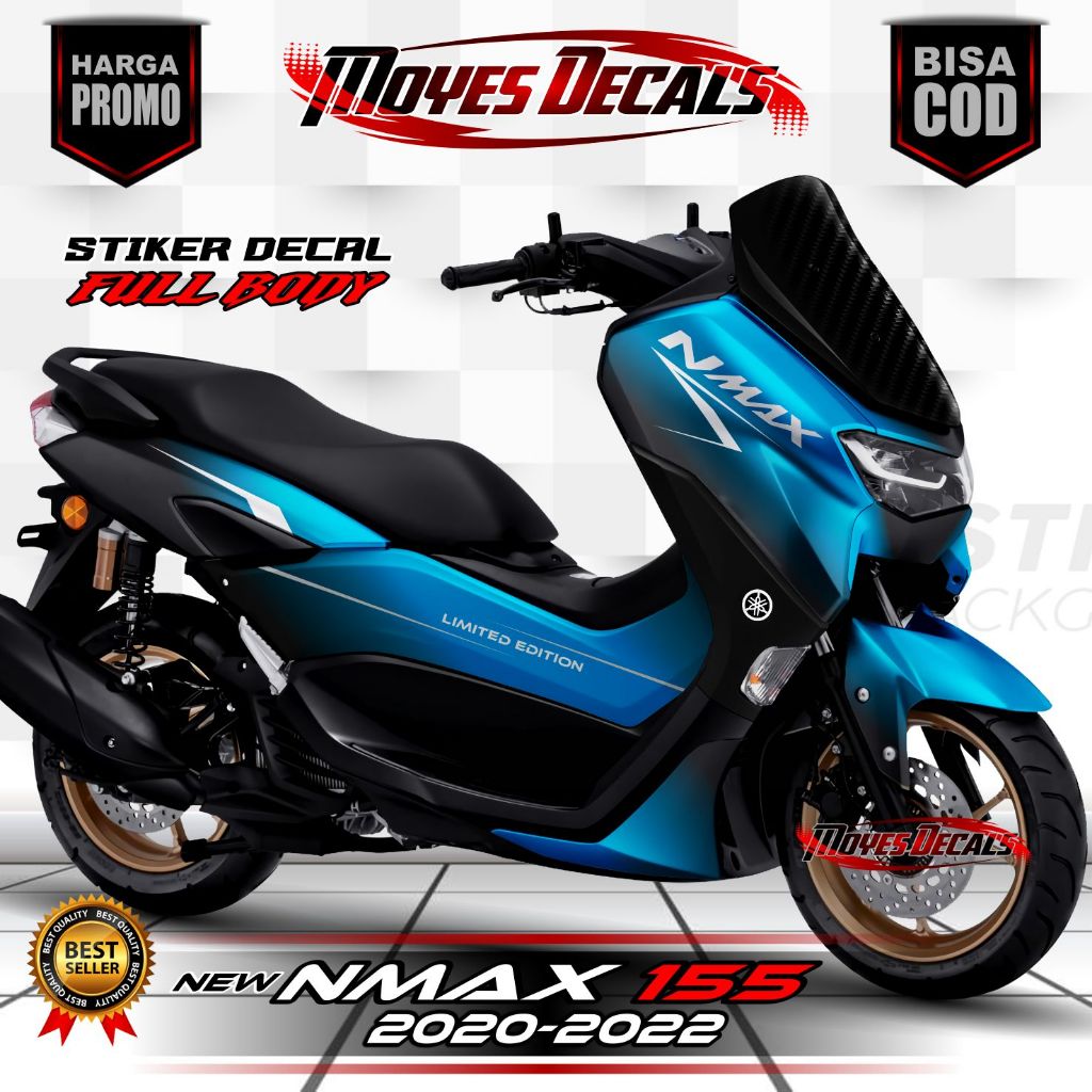 DECAL MOTOR NMAX NEW - STIKER MOTOR NMAX NEW FULL BODY PREMIUM BERKUALITAS - VARIASI MOTOR NMAX 155 