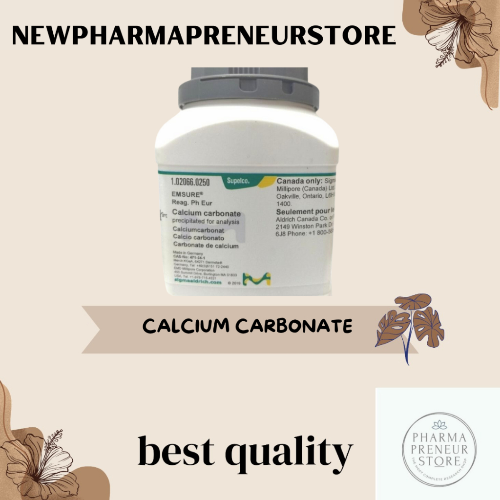CALCIUM CARBONATE PRO ANALISA MERCK KEMASAN 50 DAN 100 GRAM BEST QUALITY