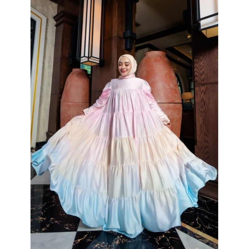 DRESS SET HIJAB GRADASI SHELLASAUKIA