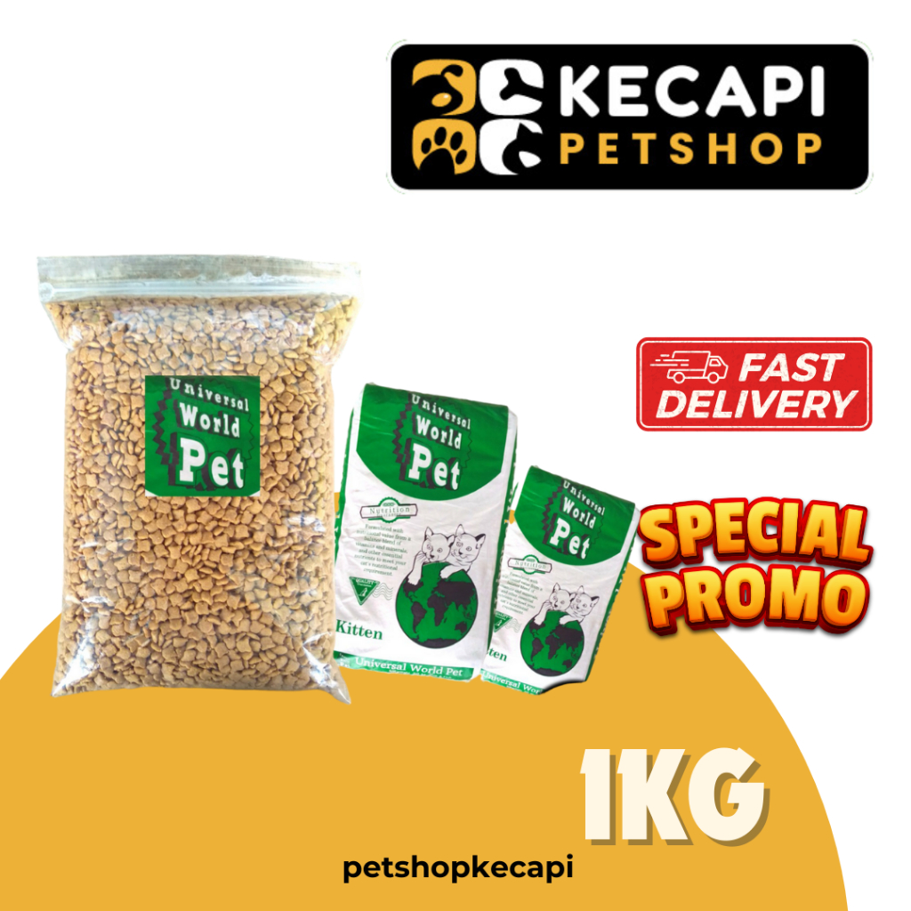 Universal Kitten 1kg repack makanan kucing universal kitten
