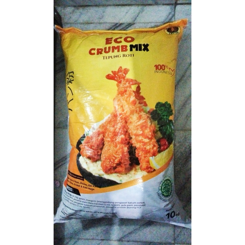 

TEPUNG ROTI ECO CRUMB 10 Kg. TEPUNG PANIR KILOAN | TEPUNG NUGET