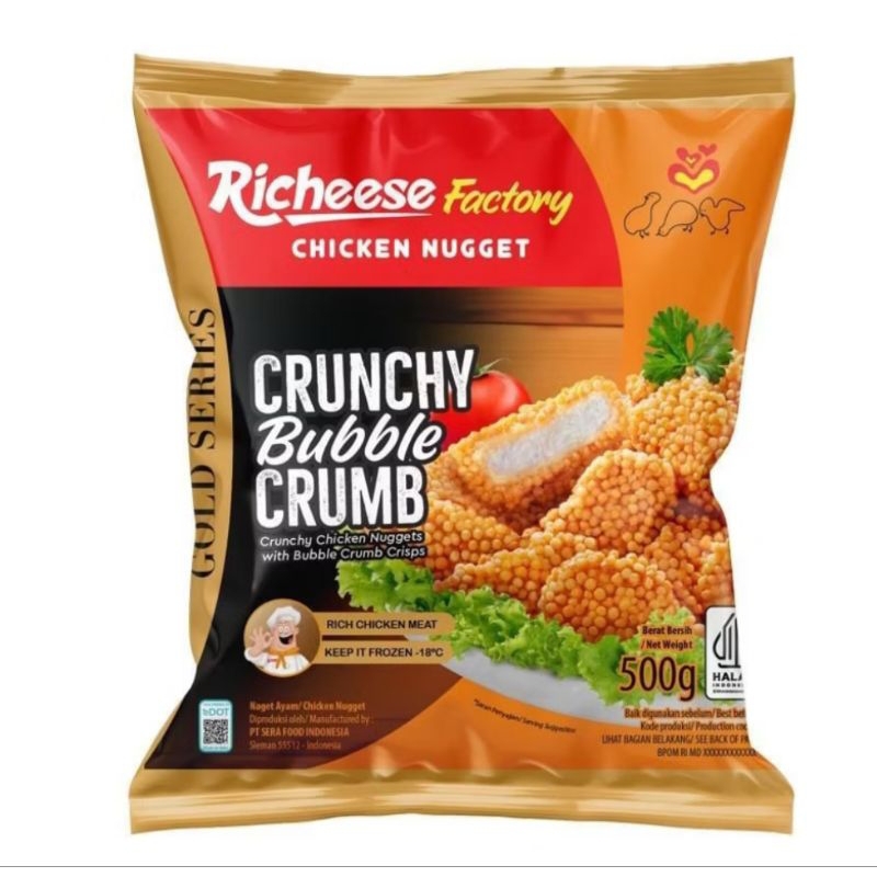 Richeese Crunchy Bubble Crumb 500gr Chicken Nugget