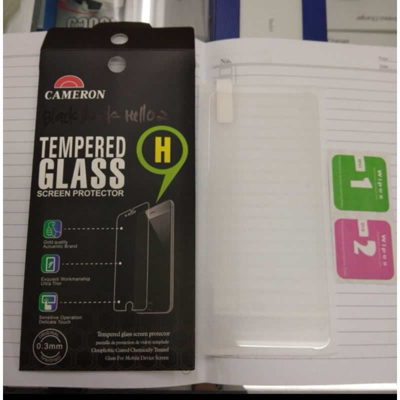 Tempered glass black shark hello 2 6inch bening