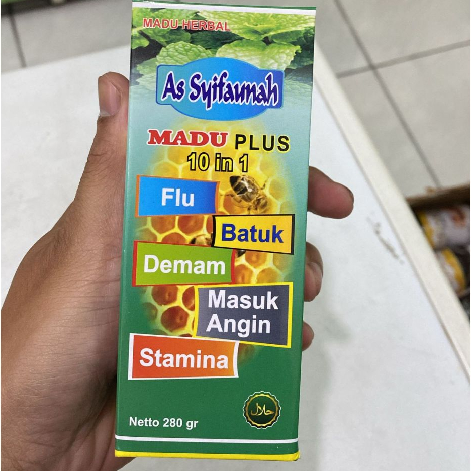 

Madu As Syifaunah plus 10in1 280gram/Madu flu Batuk Demam Masuk Angin Stamina 100% Asli