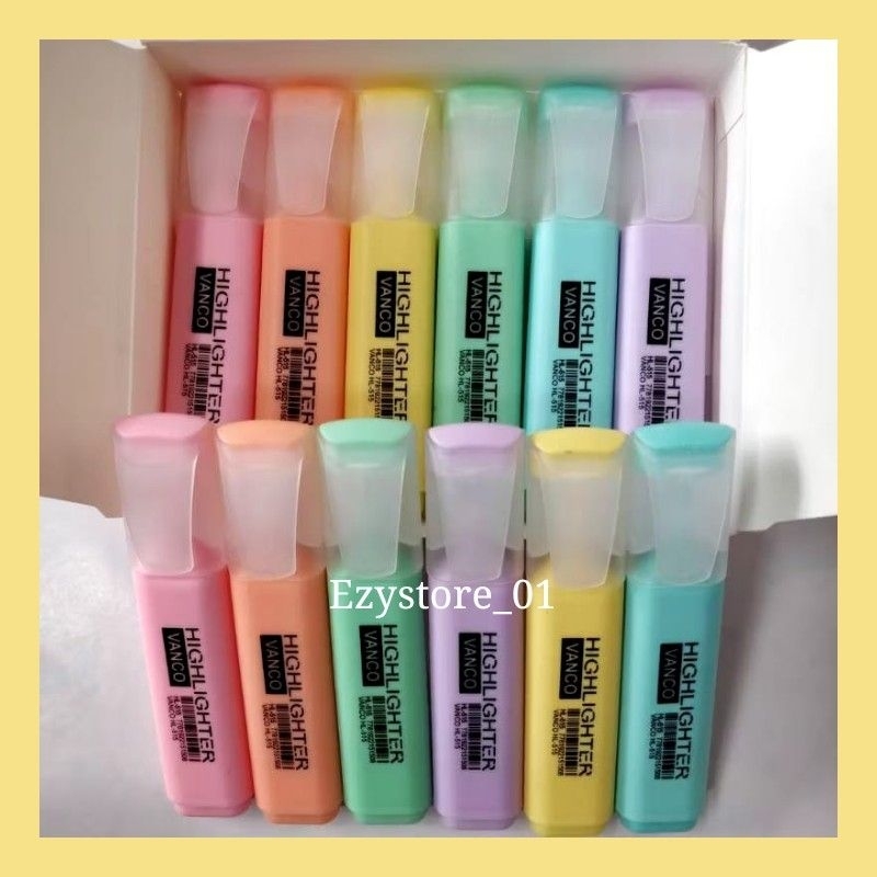 

(Dapat 6 Pcs ) Stabilo Highlighter Set Vanco Warna Pastel HL-515