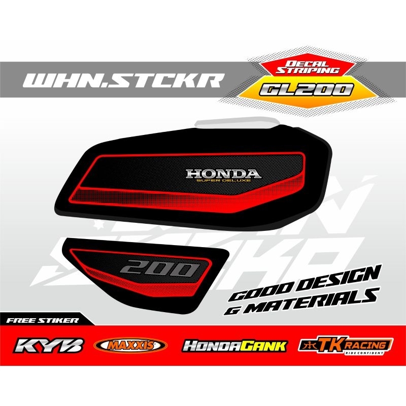 STRIPING DECAL GL 100 BAHAN PREMIUM