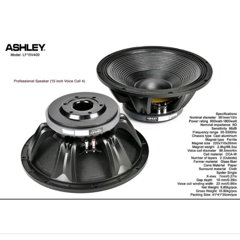 speaker 15inch ashley LF15v400