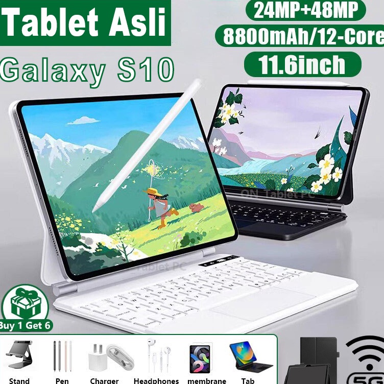 New Mart Tablet PC MatePad Galaxy S1 S1 S1 Plus Ultra Tab Baru 16GB  512GB Tablet Android 8 Inci  11