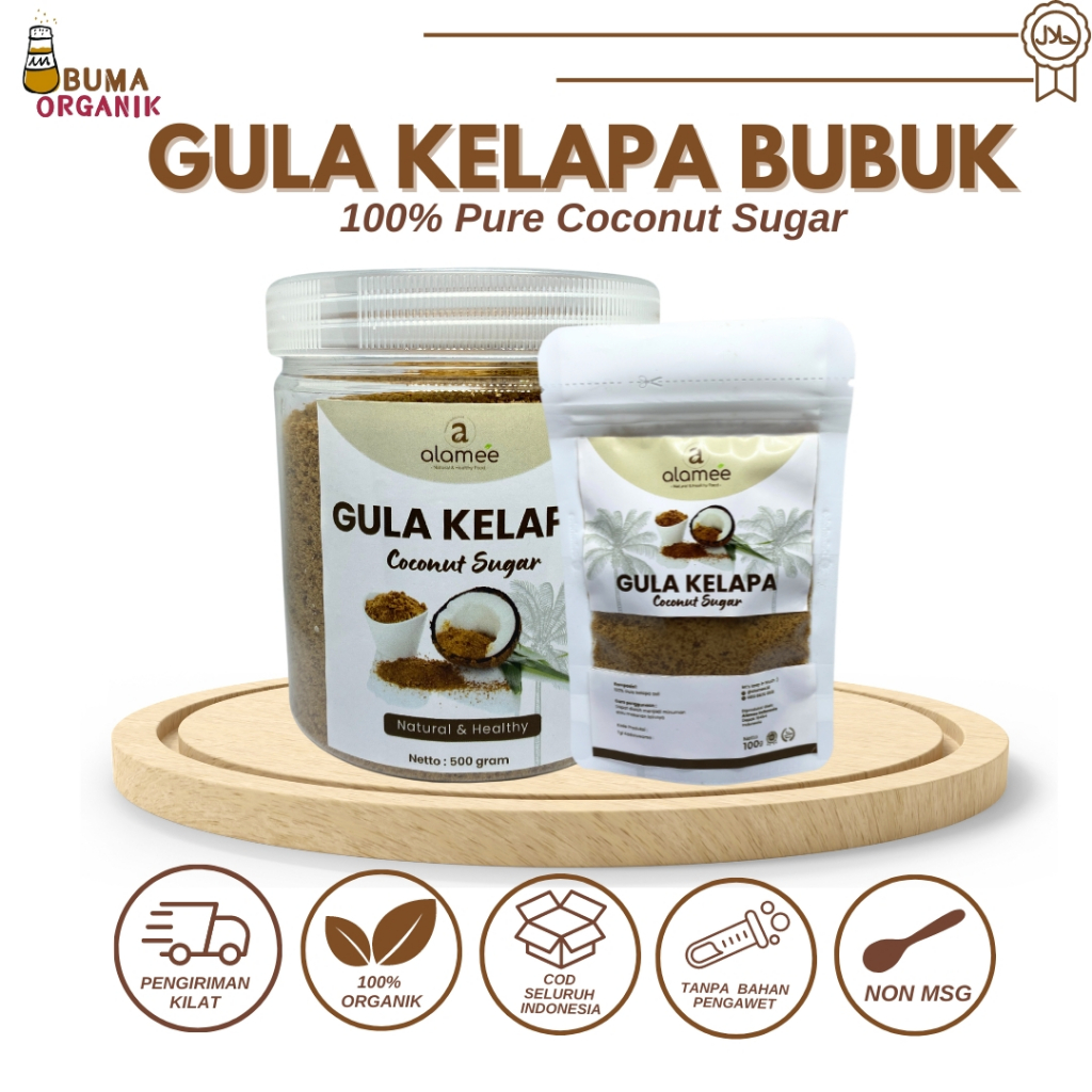 

Gula Kelapa Organik Coconut Sugar Premium Asli Bubuk Powder Natural Pure OrganicGulaKelapaAllVarian