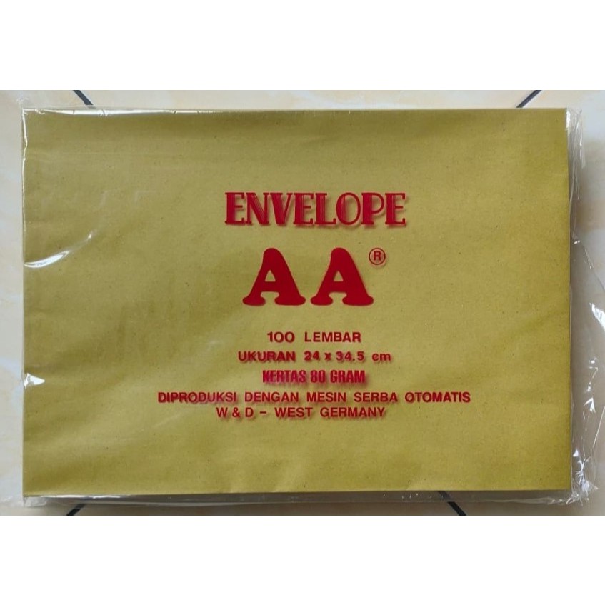 

Amplop coklat AA folio / F4 24 x 34.5 cm (1 pack)