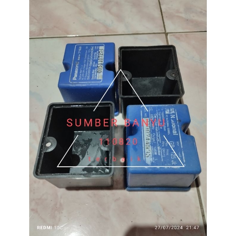 Tutup kapasitor pompa air national,panasonic gp 125 bekas