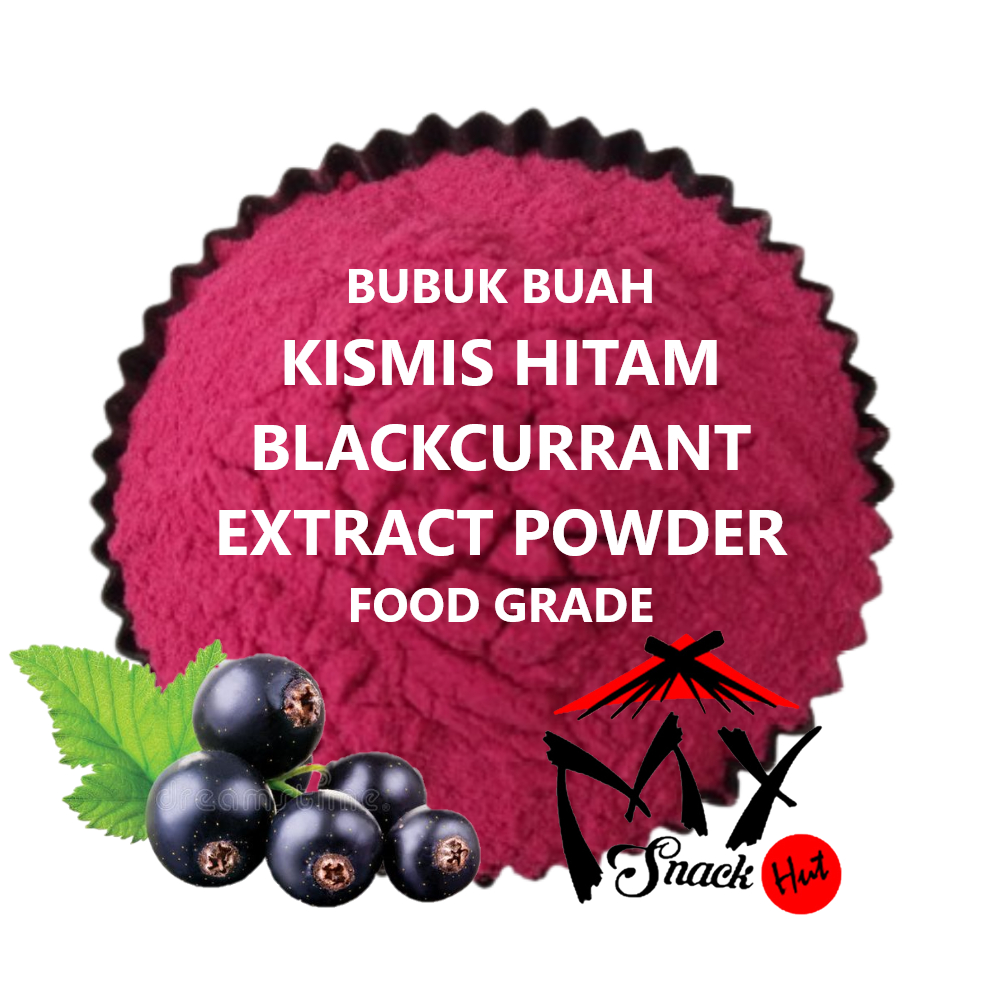 

BUBUK BUAH BLACKCURRANT 25GR BLEK CURANT KURAN KISMIS HITAM CASSIS BERI FRUIT FOOD EXTRACT POWDER