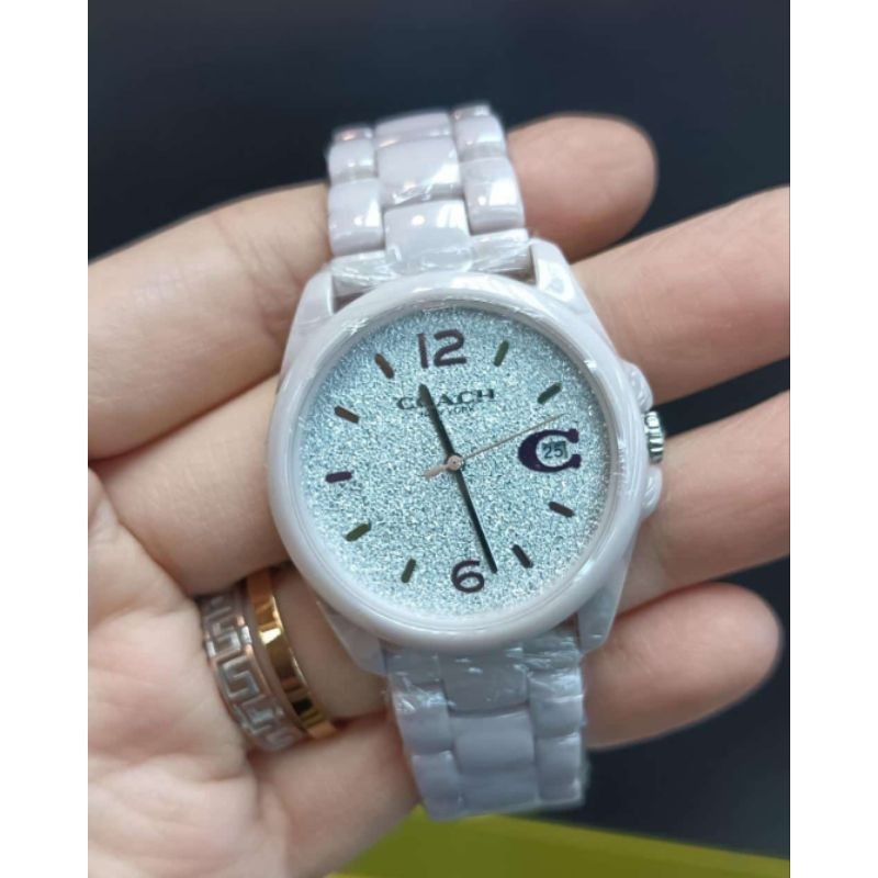 Jam tangan Wanita Coach keramik tanggal