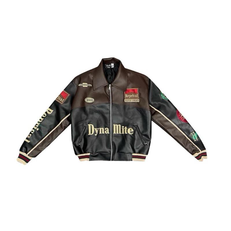 Poseidon Reprisal Varsity Leather Jacket DYNAMITE size L