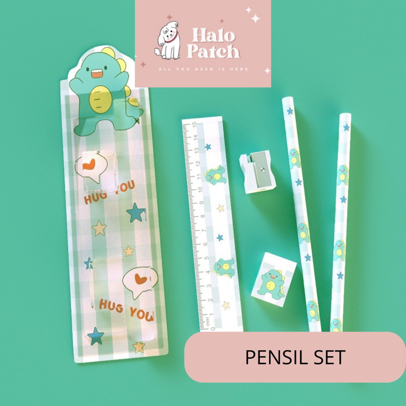 

HALO PATCH - PENSIL SET | ALAT TULIS SET | PENSIL PENGHAPUS RAUTAN