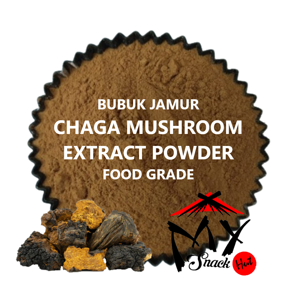 

BUBUK JAMUR CHAGA 10GR CHAGA CAGA MUSHROOM MASRUM FOOD GRADE HALUS LARUT AIR MINUMAN EXTRACT POWDER