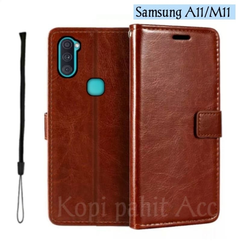 Case Untuk Hp Samsung Galaxy A11 M11 Flip Cover Wallet Sarung Hp Casing Dompet Flip Magnet