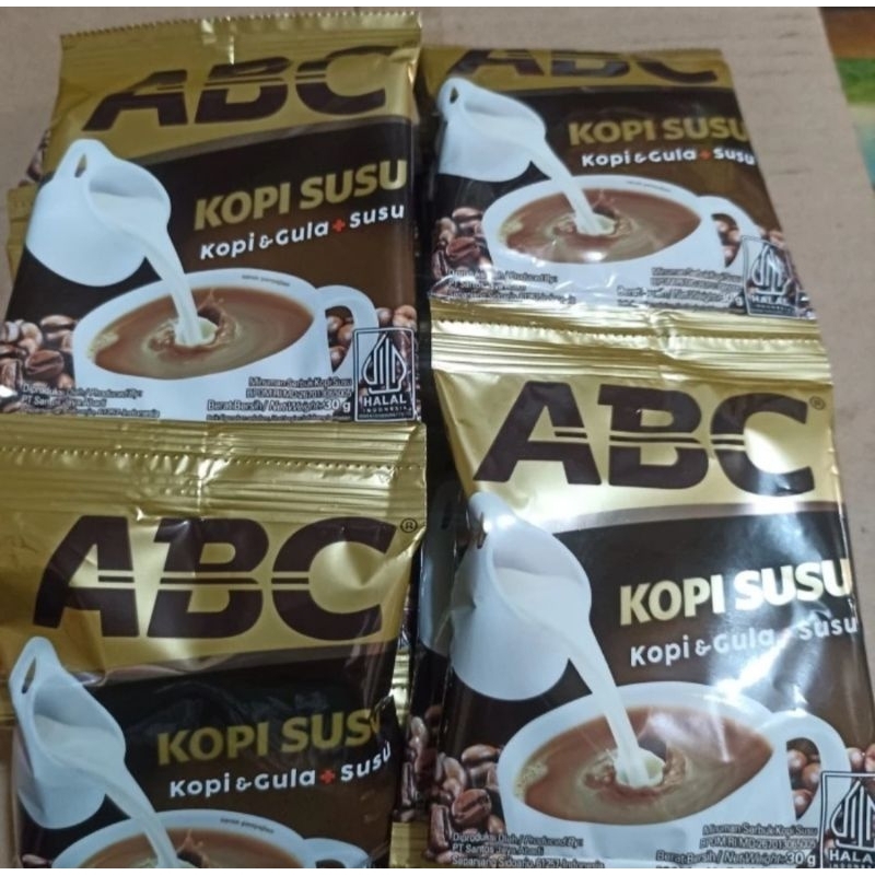 

Kopi Susu ABC 1 renceng isi 10 Sachet