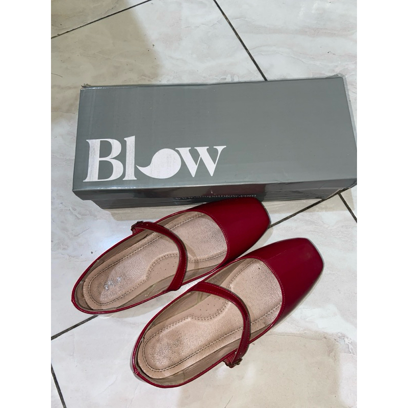 Blow Ariel Mary Jane Flats Shoes Wanita Sepatu Merah Balet Women Shoes BLNW 0101