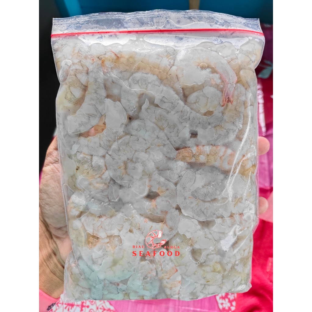 

Udang Swallow Kupas/Udang Laut Kupas Menenggah Besar Segar&Beku 500gr