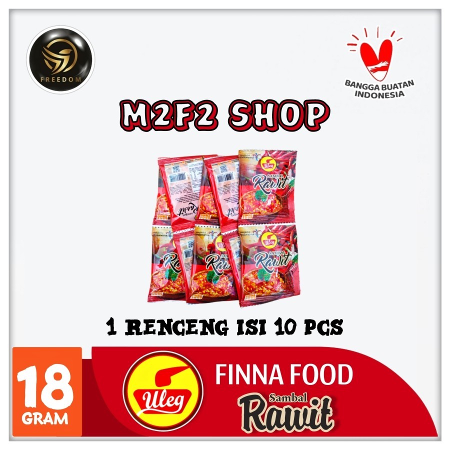 

Finna Food Uleg Sambal Rawit Sachet - 18 gr (Kemasan 1 Renceng)