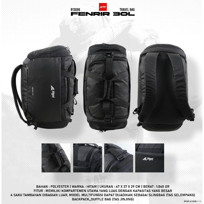 Rei Travel Bag Fenrir 30 Liter Arei Outdoorgear Tas Pakaian