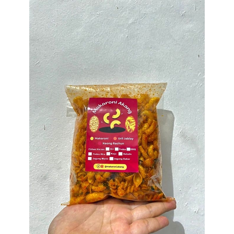 

MAKARONI MIX 250gr cemilan mix makaroni uril kriwil keong kriuk Food Snack Pedas Asin Kering