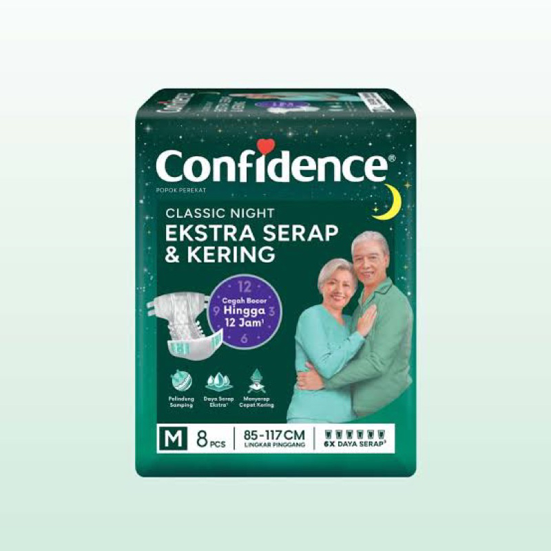 Confidence Classic Night Perekat Popok Dewasa